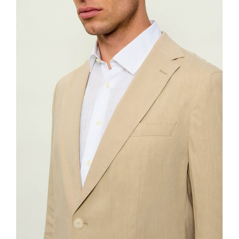 BOSS BLACK Lněná sako P-Hanry-WG-262 | Slim Fit