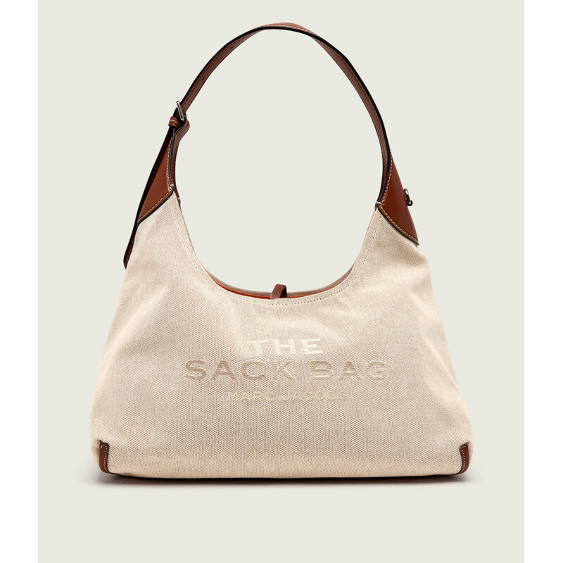 Marc Jacobs Hobo kabelka The Leather-Trim Canvas Belted Sack Bag