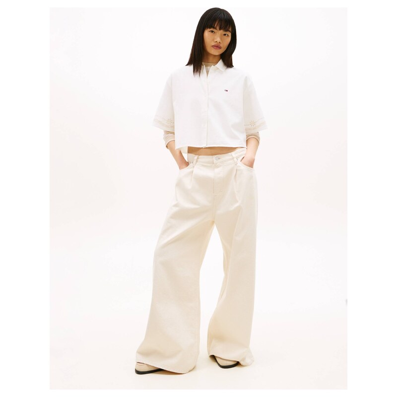 Tommy Jeans Košile | Cropped Fit přidáním lnu
