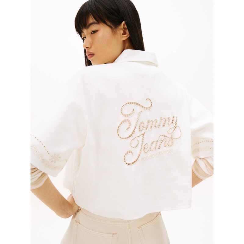 Tommy Jeans Košile | Cropped Fit přidáním lnu