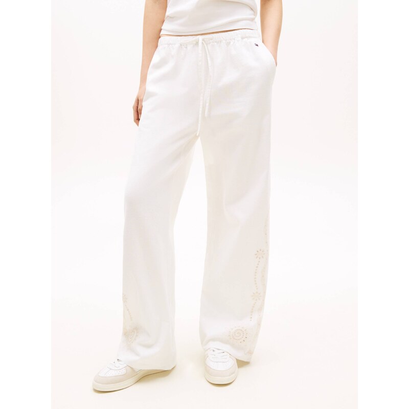 Tommy Jeans Kalhoty | Relaxed fit přidáním lnu