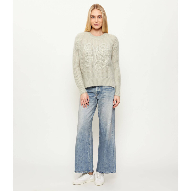 AllSaints Vlněný svetr CHAIN | Loose fit