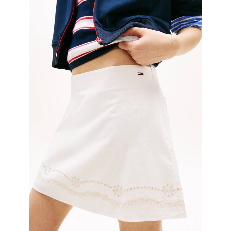 Tommy Jeans Sukně přidáním lnu