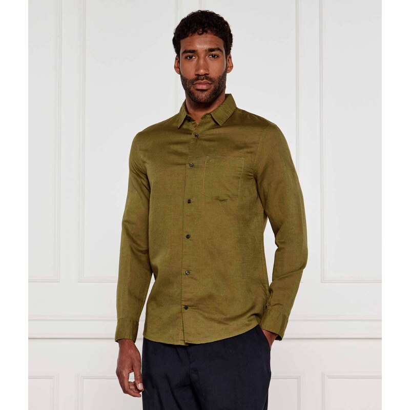 Calvin Klein Lněná košile | Regular Fit