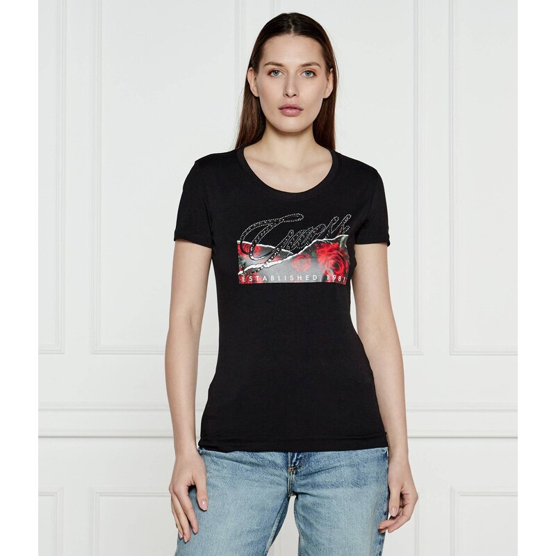 GUESS Tričko ROSES | Regular Fit