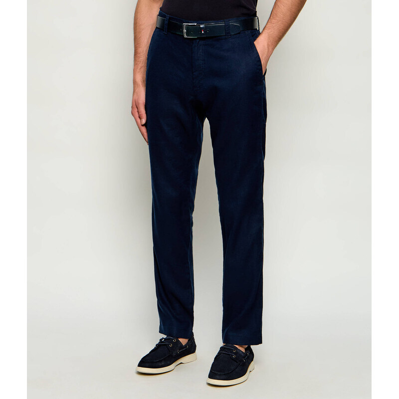 BOSS ORANGE Lněné kalhoty chino Sanderson-L-3 | regular fit