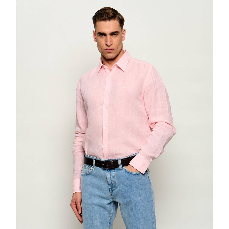 BOSS ORANGE Lněná košile Relegant_6_M | regular fit