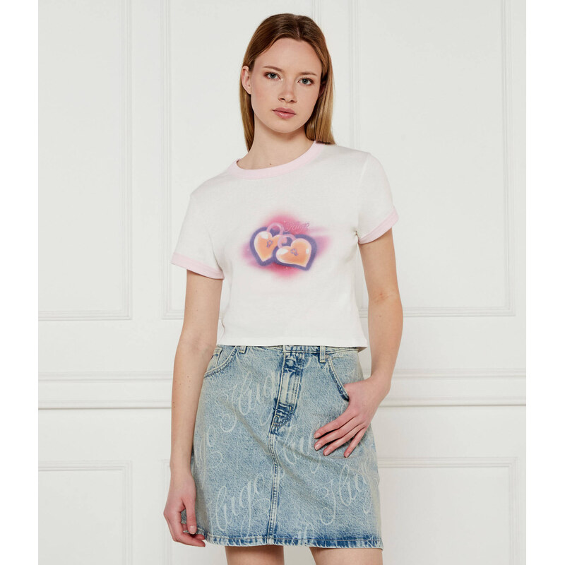 Hugo Blue Tričko Dalia_B_1 | Cropped Fit