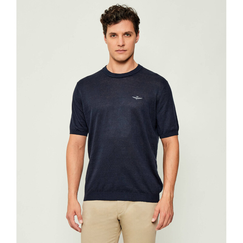Aeronautica Militare Lněný svetr | Regular Fit 105175641