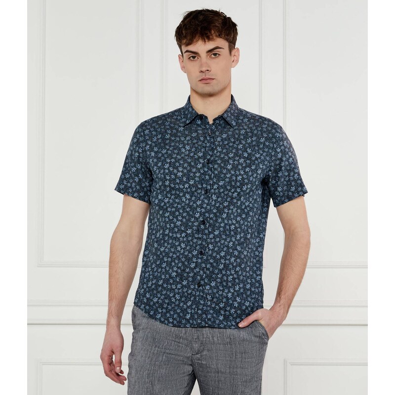 BOSS BLACK Lněná košile C-ROAN-ken-SH-C1-251 | Slim Fit |