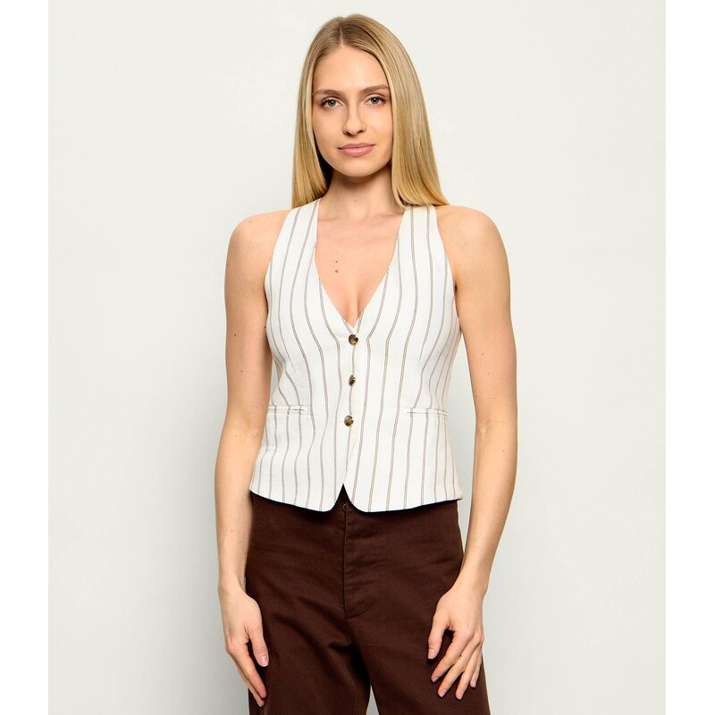 Marella Lněná vesta MLLTESO | Slim Fit