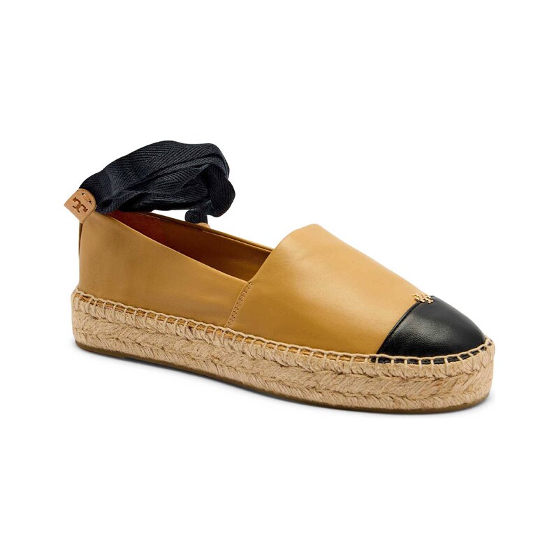 TORY BURCH Kožené espadrilky CAP-TOE