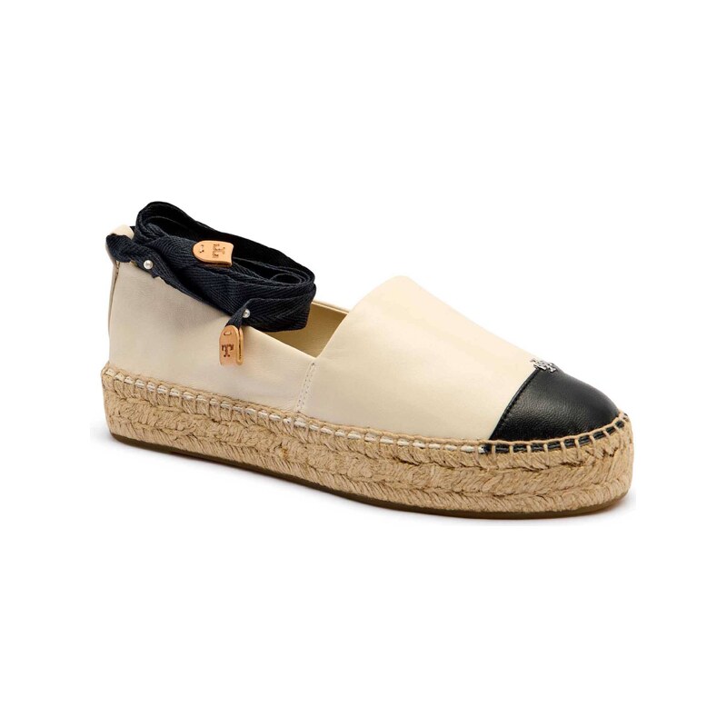 TORY BURCH Kožené espadrilky CAP-TOE