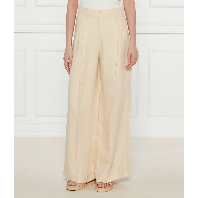 Weekend MaxMara Kalhoty VELIERO | Relaxed fit přidáním lnu