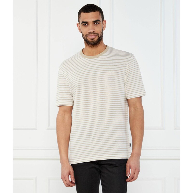 BOSS BLACK Tričko H-Taut 28 | Regular Fit přidáním lnu