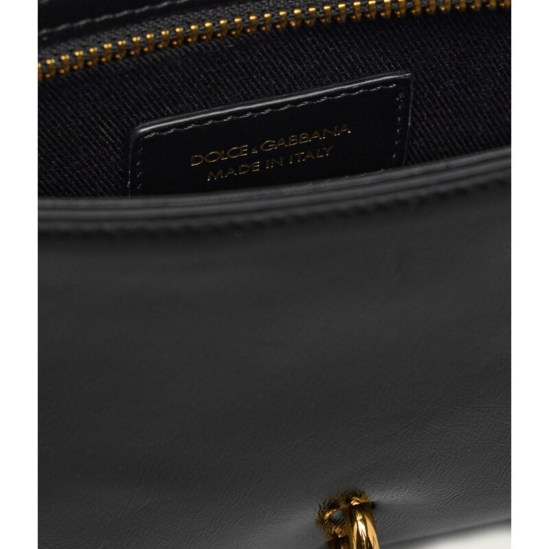 Dolce & Gabbana Kožená kabelka na rameno Lock