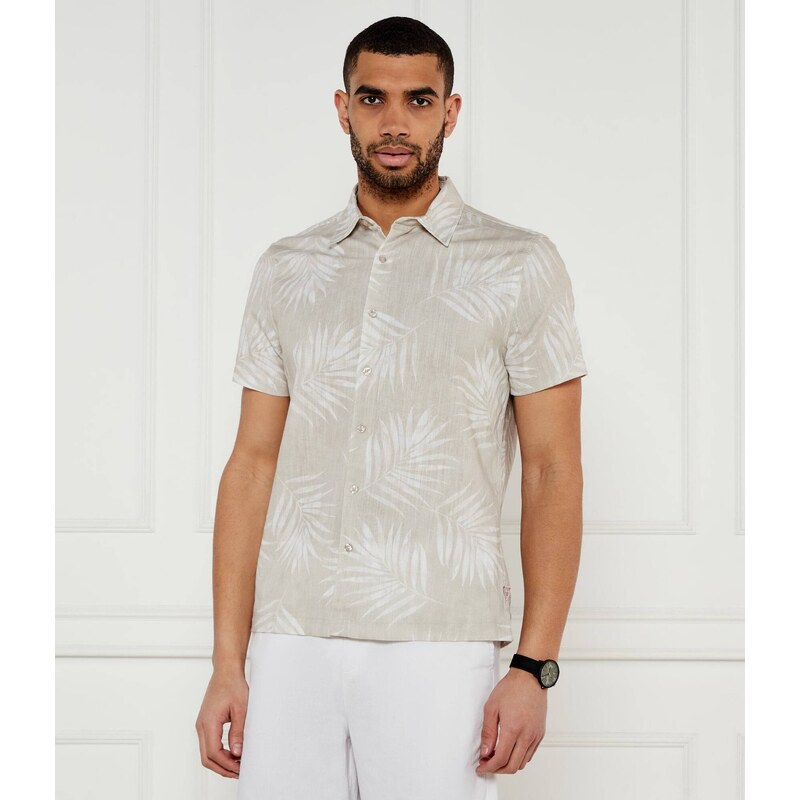 GUESS Košile CAMICIE | Regular Fit přidáním lnu