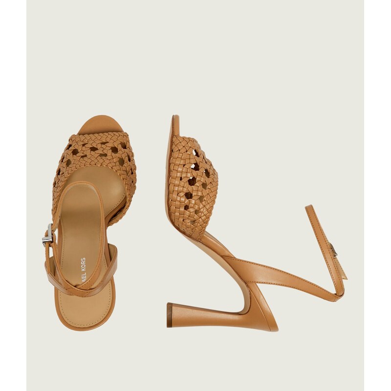 Michael Kors Sandály na klínku Rosie s přídavkem kůže