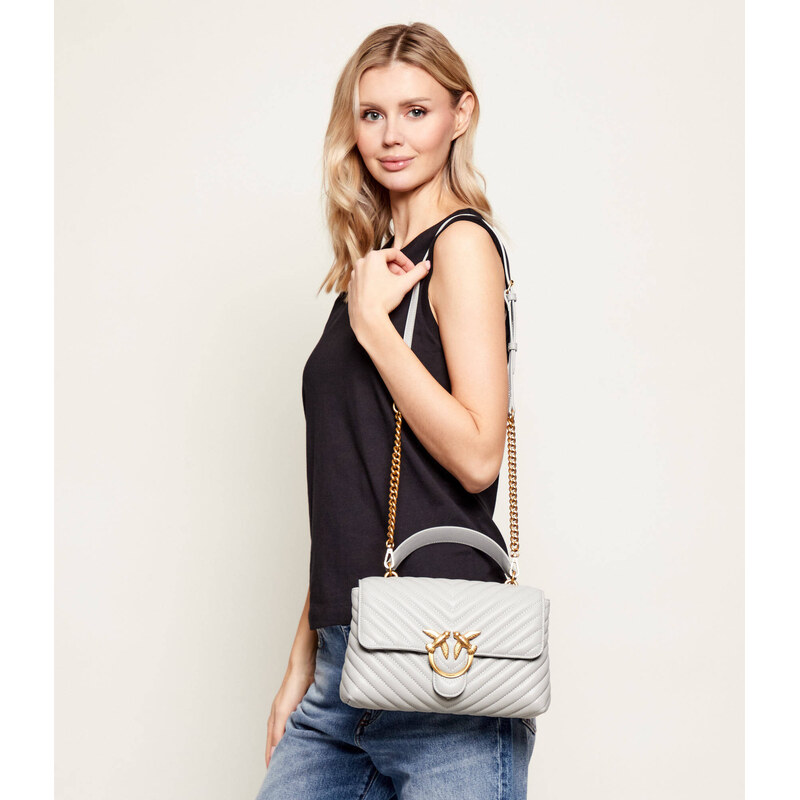 Pinko Kožená kabelka na rameno LOVE LADY PUFF CLASSIC