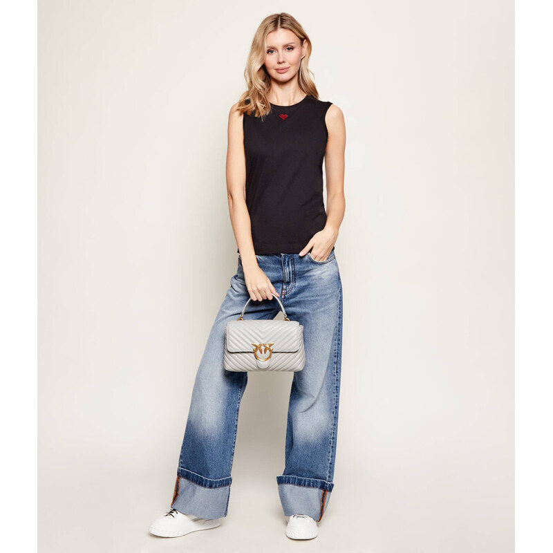 Pinko Kožená kabelka na rameno LOVE LADY PUFF CLASSIC