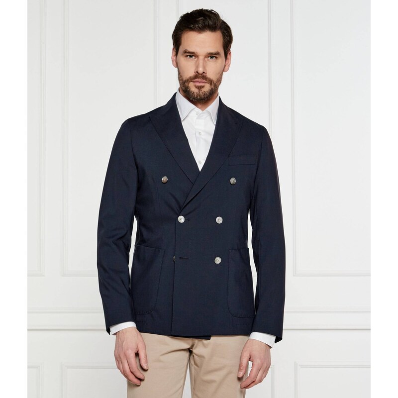 BOSS BLACK Vlněná sako C-Hanry-DB-252 | Slim Fit | stretch