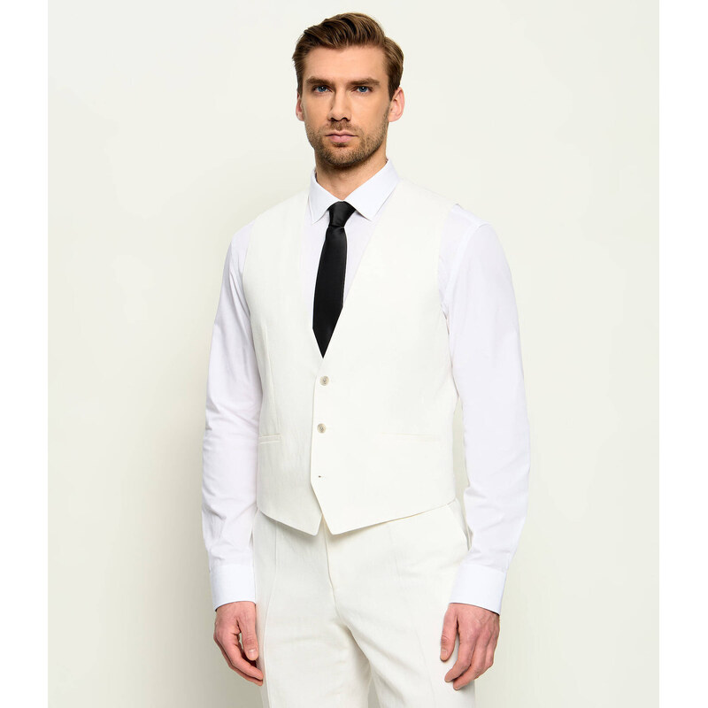 HUGO Oblek Henry/Getlin242V2X | Slim Fit přidáním lnu