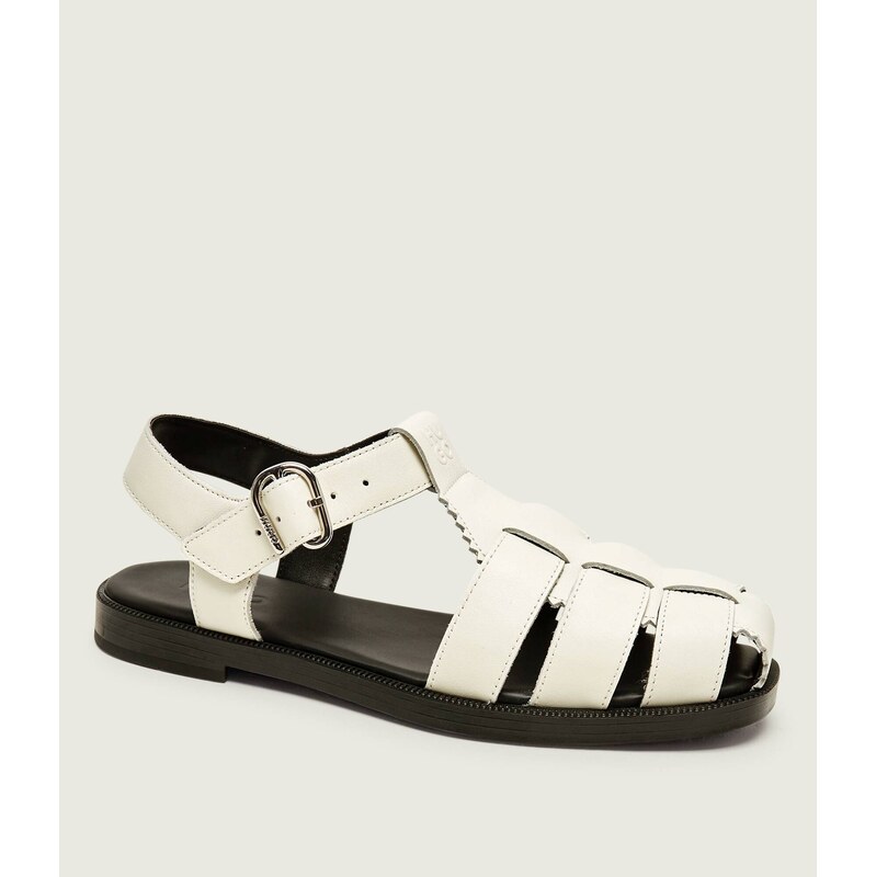 HUGO Kožené sandály Liora_Sandal_clt