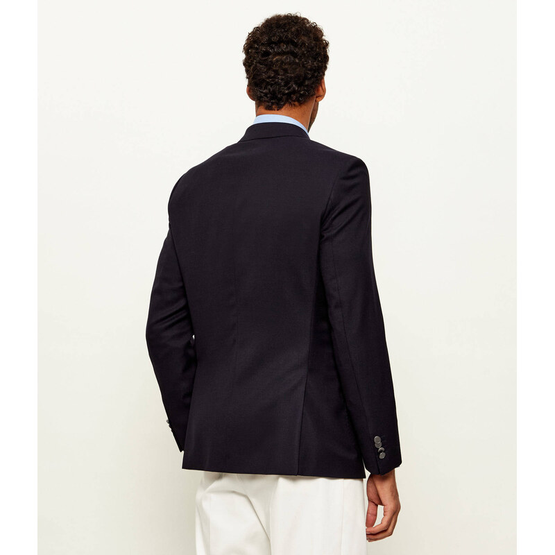 BOSS BLACK Vlněná sako H-Hutson-DB-261 | Slim Fit