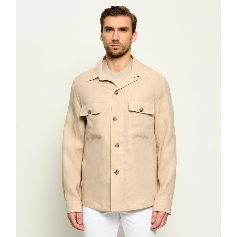 BOSS BLACK Lněná košile C-Carper-﻿OS-262F | Relaxed fit