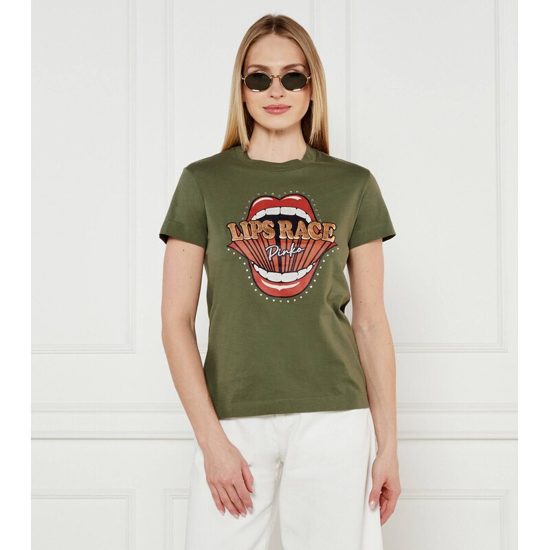 Pinko Tričko TRAPANI Lips Race | Regular Fit 104497657