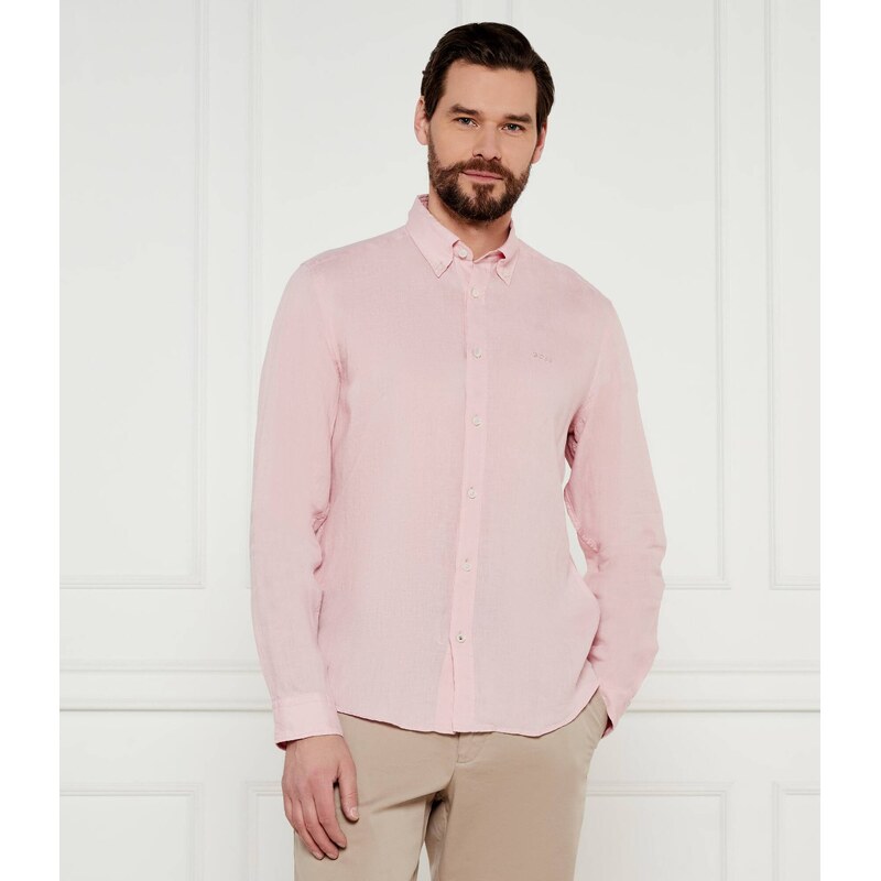 BOSS BLACK Lněná košile H-LIAM-BD-E-C1-243 | Regular Fit