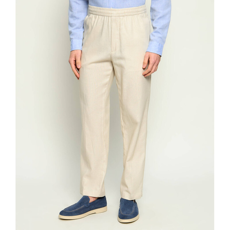 Calvin Klein Lněné kalhoty | Straight fit