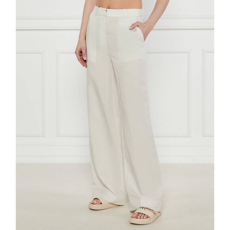 Calvin Klein Kalhoty | flare fit přidáním lnu 104462049