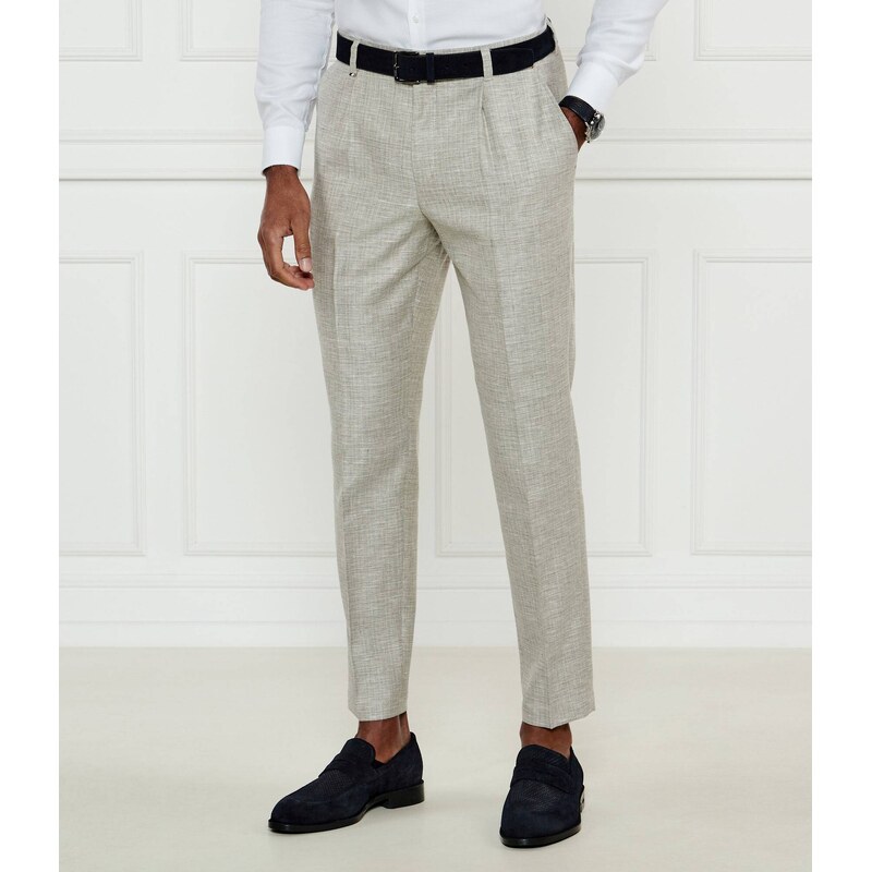 BOSS BLACK Kalhoty C-Perin-PL-25 | Relaxed fit přidáním lnu
