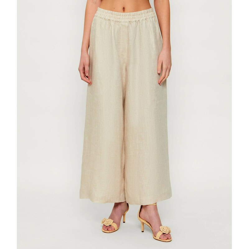 Weekend MaxMara Lněné kalhoty WKDFELINO | Relaxed fit 114558591
