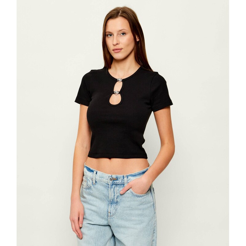 Hugo Blue Tričko Diheart_B | Cropped Fit 114560721