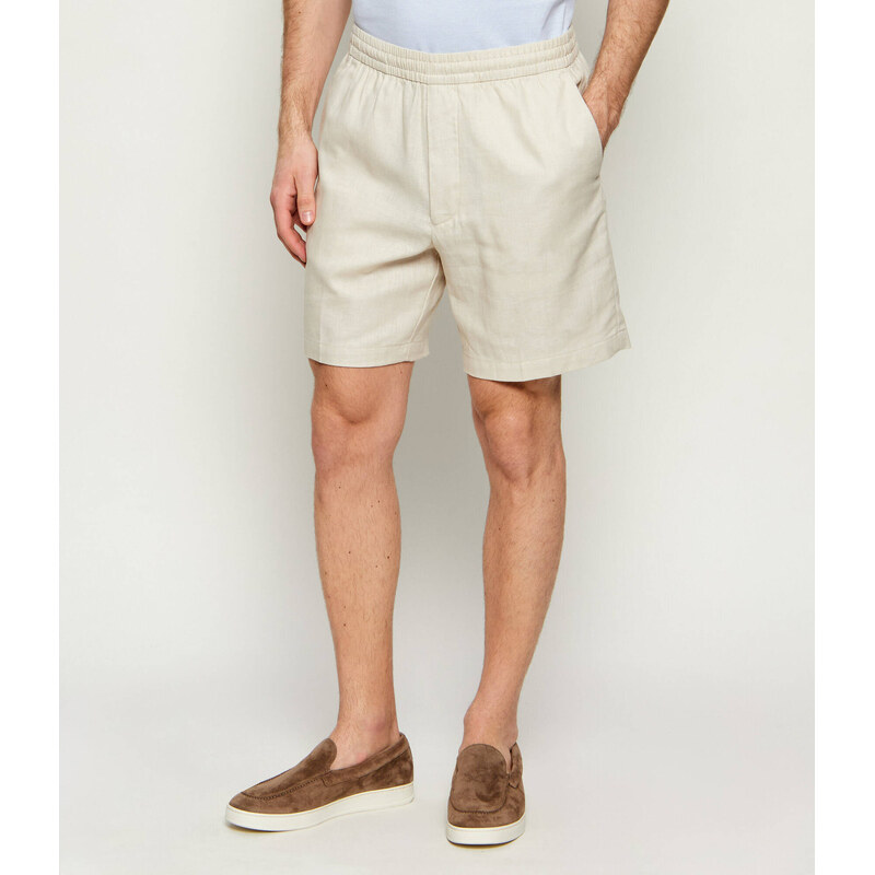 Calvin Klein Lněné šortky | Straight fit