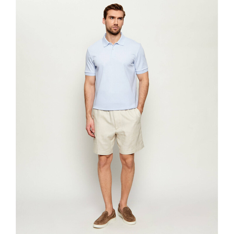 Calvin Klein Lněné šortky | Straight fit