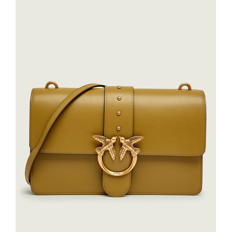 Pinko Kožená crossbody kabelka LOVE ONE CLASSIC