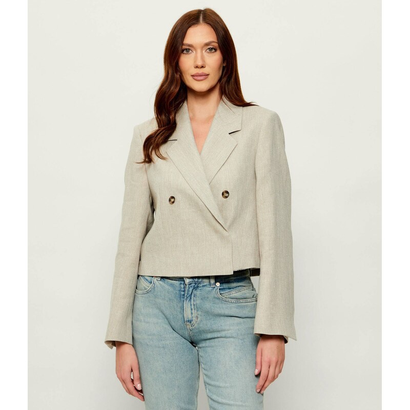 BOSS BLACK Lněná sako Jojeka1 | Relaxed fit