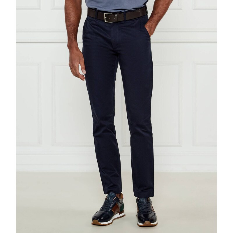 Calvin Klein Saténová kalhoty chino | Slim Fit | stretch
