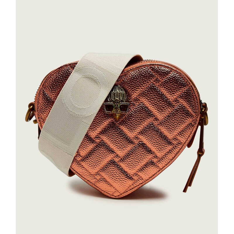 Kurt Geiger Kožená crossbody kabelka Kensington Heart