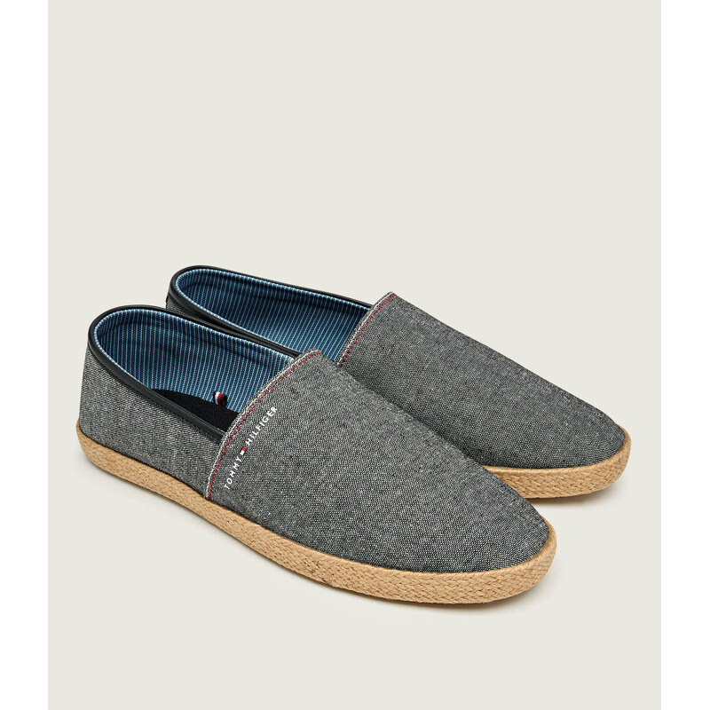 Tommy Hilfiger Lněné espadrilky CHAMBRAY
