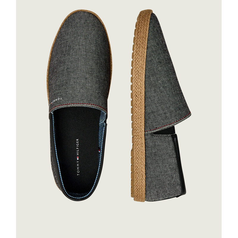 Tommy Hilfiger Lněné espadrilky CHAMBRAY