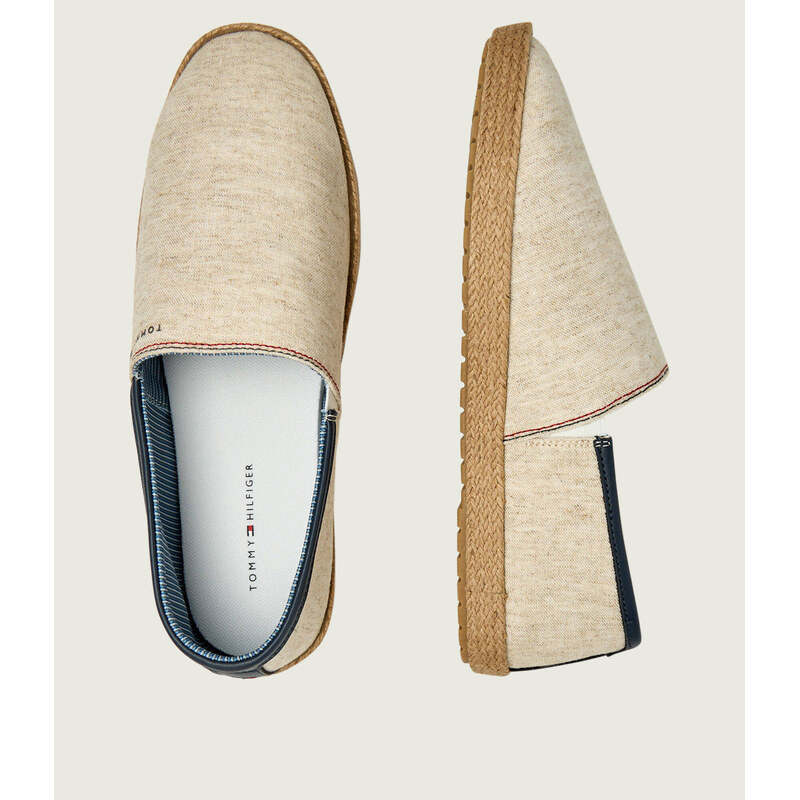 Tommy Hilfiger Lněné espadrilky CHAMBRAY