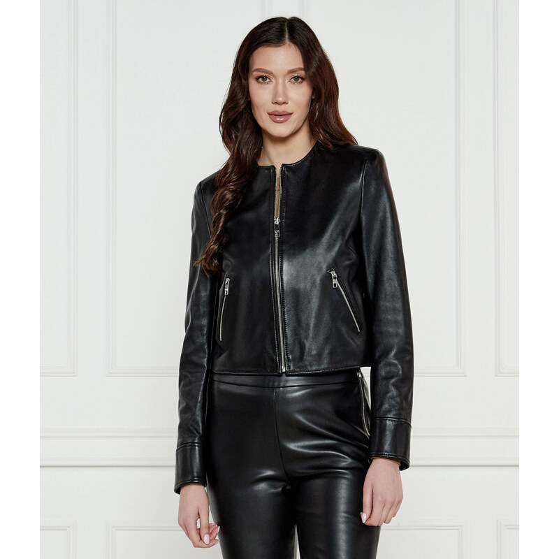 BOSS BLACK Kožená bunda Sadenita | Regular Fit 103788096