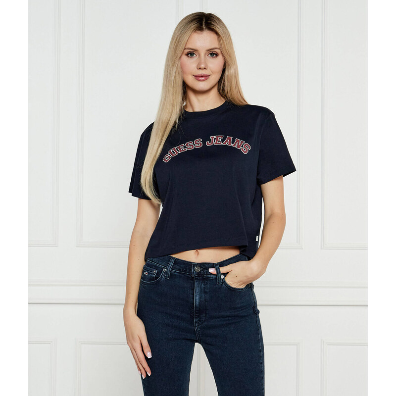 Guess Jeans Tričko COLLEGIATE | Cropped Fit