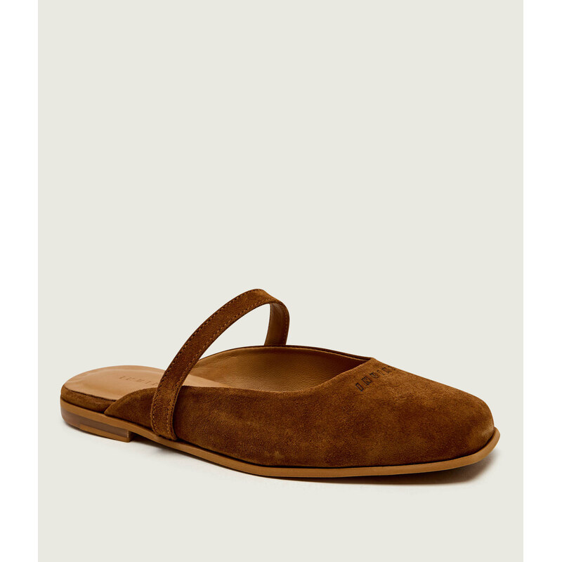 INUIKII Pantofle typu mules LAZY | semiš
