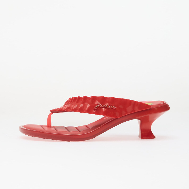 Melissa Thong Kitten Heel + Ganni Ad Red 115646556