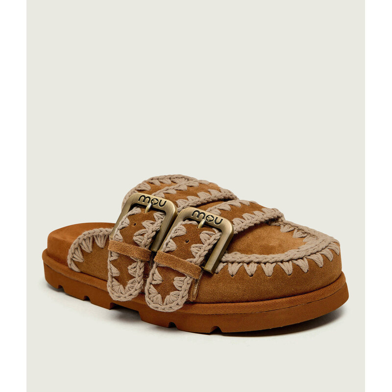 MOU Pantofle typu mules Sabot | semiš 114510142